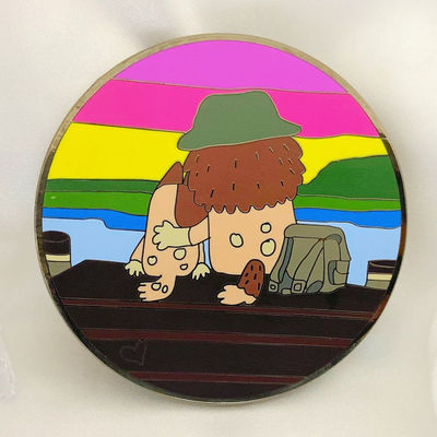 comprar artesanías de metal personalizadas logotipo de anime al por mayor alfiler de brillo insignia de metal solapa alfiler de esmalte blando duro online manufacture