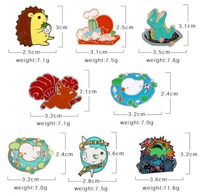 comprar Placado en oro de tamaño personalizado suave de esmalte de lápiz trasera Pin de metal de la insignia para regalos promocionales online manufacture