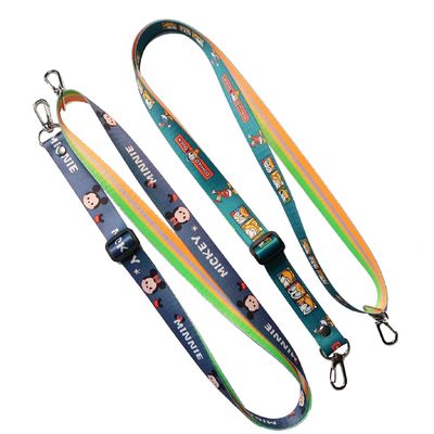 Custom Nylon Polyester Personalised Laynards Print Keychain Neck Strap Medal Sublimated Card Holder Lanyard with logo Custom