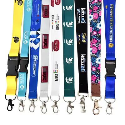 Custom Nylon Polyester Personalised Laynards Print Keychain Neck Strap Medal Sublimated Card Holder Lanyard with logo Custom