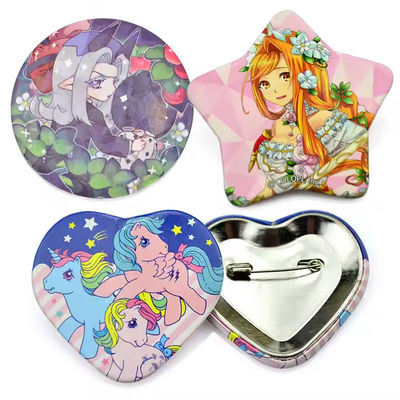 comprar Logotipo personalizado Botón de material de hojalata de 37 mm Ballada con alfiler para regalos promocionales online manufacture