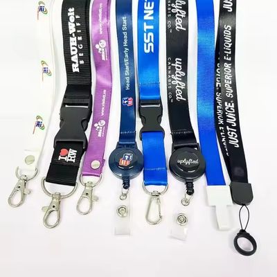 comprar Custom Logo Polyester Lanyard Neck Strap with Silkscreen Printing for Keychain and ID Cards online manufacture