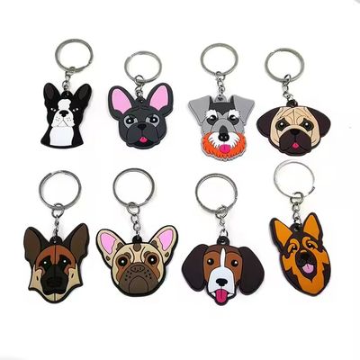 comprar Por mayor llavero personalizado con diseño de animales de dibujos animados en material de PVC suave y logotipo personalizado online manufacture