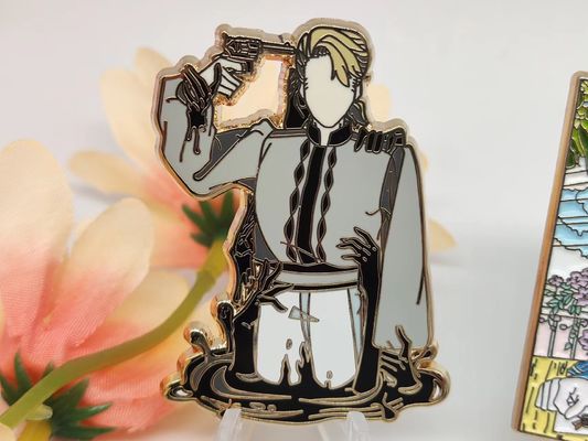 comprar 1.5 pulgadas de esmalte suave de lapel pin de aleación de zinc de metal personalizado de la insignia para la marca online manufacture