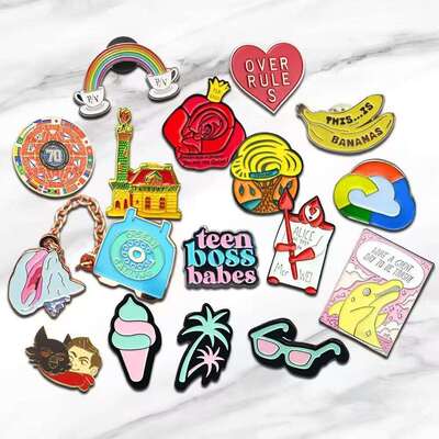 comprar Pinos de rebanada personalizados: insignias de metal de esmalte duro para el reconocimiento de los empleados online manufacture