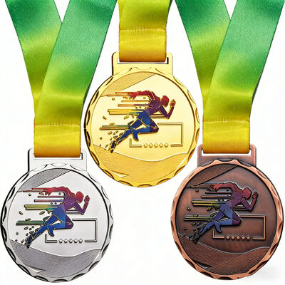 comprar Diseñe sus propias medallas de aleación de zinc de oro 3D personalizadas para premios de maratón, carrera y deportes. online manufacture