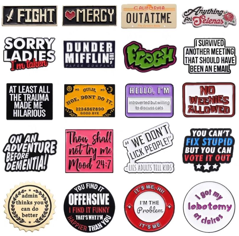 Custom Anime Pin Custom Enamel Charms Dyed Custom Pins Metal logo Badges Hard Enamel Pin Badge