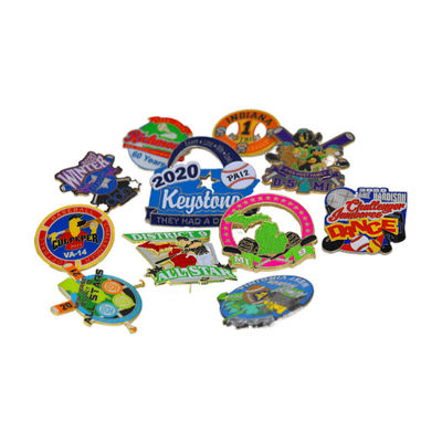 Pinos de lapel de esmalte suave de 1,5 pulgadas en insignias metálicas de aleación de zinc