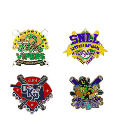 Fabrica de proveedores Logotipo personalizado de sombrero de béisbol Pinos de emblema Hard Soft Enamel Pins para ropa sombrero