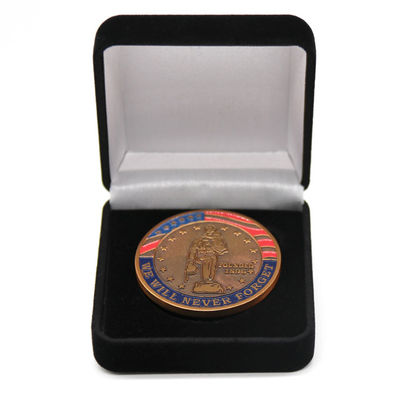 Coleccionista de monedas 3D 2D de esmalte Fabrica Personaliza monedas de latón Colecciones de oro Desafío Moneda de oro con caja de embalaje