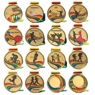 Medallas personalizadas de aleación de zinc en 3D Carreras de ciclismo Desafío de premios de carreras personalizadas