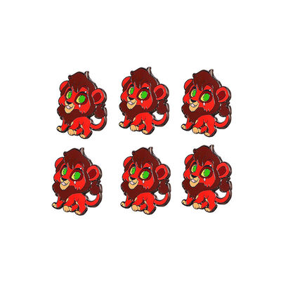 Nuevo diseño de la correa de la solapa personalizado de la brocha de metal insignia de la independencia de dibujos animados pin