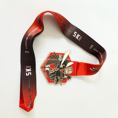 Medallas de aluminio personalizadas Oro de aleación de zinc de 2.25 pulgadas Medallas deportivas personalizadas