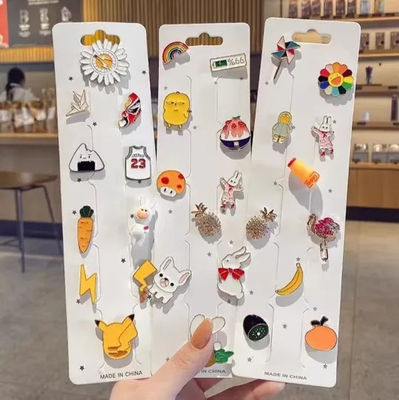 Diseño de logotipo de metal de almacén prefabricado con pines de rebanada personalizados Fabricante de pines de esmalte de metal personalizados