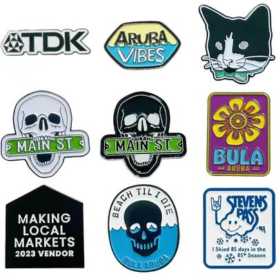Pinos de rebanada personalizados Personalice sus insignias con diseños personalizados únicos para personal y corporativo