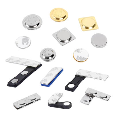 Un buen precio. Neodimio Rectangular Badge Magnet Adhesivo Personalizado Etiquetas de nombre magnéticas en línea