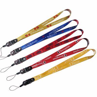 Lanyards personalizados de poliéster de nylon personalizados Imprimir llavero collar Medalla de cinturón Sublimado Portador de tarjetas Lanyard con logotipo personalizado