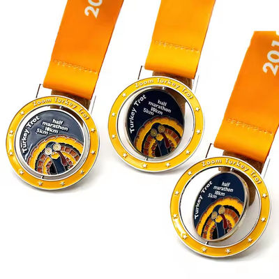 Medalla deportiva personalizada de esmalte suave fundida a presión en aleación de zinc para clubes de natación y eventos oceánicos
