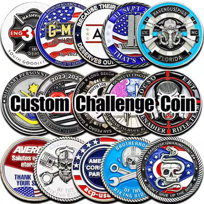 Fabricantes personalizados de recuerdos Antigua aleación de zinc Conmemorativo de cobre soporte de latón Metal Plata Oro moneda de desafío personalizada