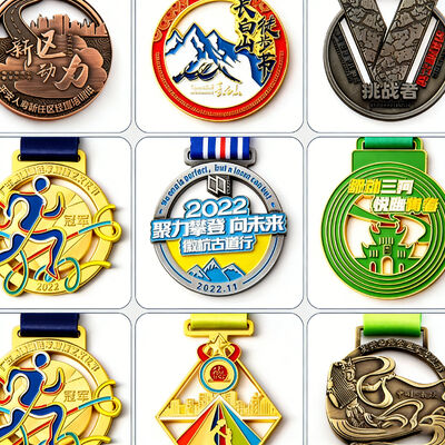 Un buen precio. Medallas Personalizadas 3D de Aleación de Zinc Dorado al por Mayor – Diseña las Tuyas para Maratón, Carreras y Premios Deportivos en línea