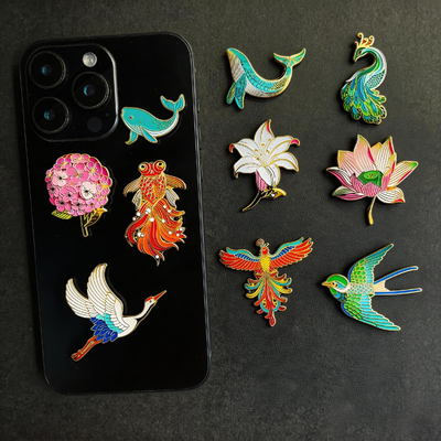 Decorate Your Phone: Custom Metal Sticker – Unique Souvenir Pendant Badge Design