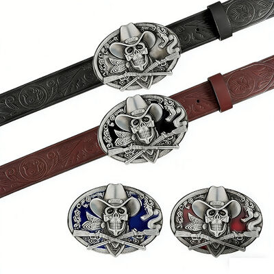 Un buen precio. Hebilla de cinturón de aleación de zinc plateada antigua personalizada con detalles de esmalte suave y colorido. en línea