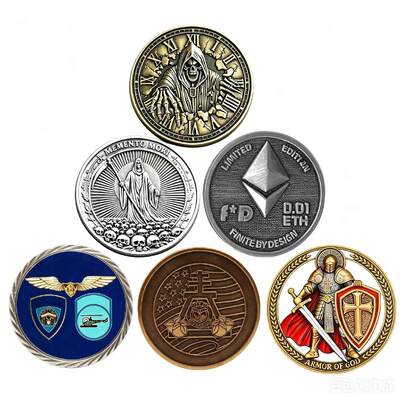 Un buen precio. Monedas de desafío de oro antiguo 3D con logotipo personalizable en aleación de zinc para recuerdos en línea