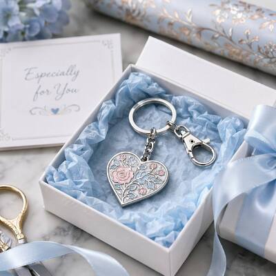 Un buen precio. Llavero Personalizado con Marca Personalizable Construcción Metálica Duradera y Opciones de Fijación Versátiles para Regalos Promocionales en línea