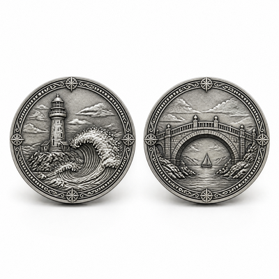 Un buen precio. Monedas de desafío personalizadas de aleación de zinc con 6-8 cm de diámetro y baño de oro para reconocimiento corporativo en línea