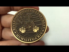 Moneda de doble cara de oro antiguo con esmalte blando