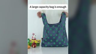 Bolsas de compras plegables reutilizables recicladas amistosas del poliéster de Ripstop de Gelory Eco